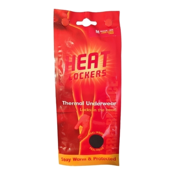 NWT Heat Lockers Men's Black Thermal Long Sleeve Crew Various Sizes - Picture 2 of 8